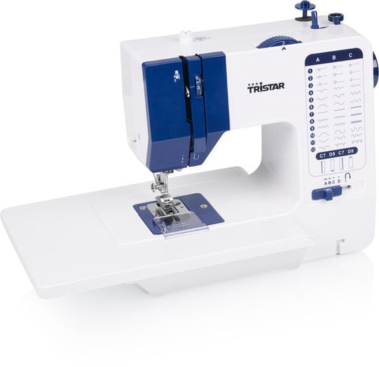 Tristar SM-6005 Nähmaschine - 38 Stiche - Kompakt & Leistungsstark - Automatischer Fadeneinfädler - LED-Beleuchtung - Inklusive Zubehör