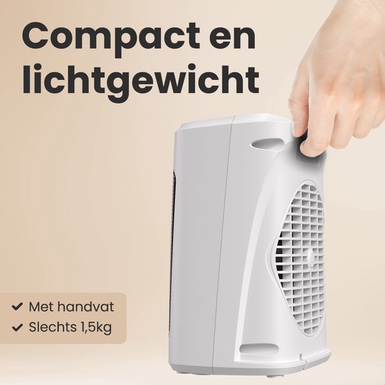 Auronic Heizlüfter Digital - Keramik-Heizgerät - Tragbar - 2000W Heizgerät - Weiß