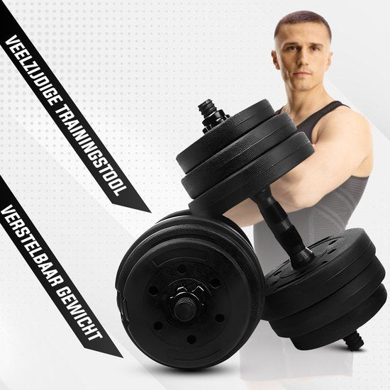 Fitby Kurzhanteln 20 KG - Kurzhantel - Hantelset - Verstellbare Kurzhanteln - Hantelset - Hantelset