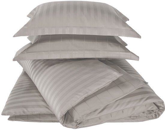 De Witte Lietaer Bettbezug aus Baumwollsatin Zygo – Hotelgröße – 260 x 240 cm – Taupe