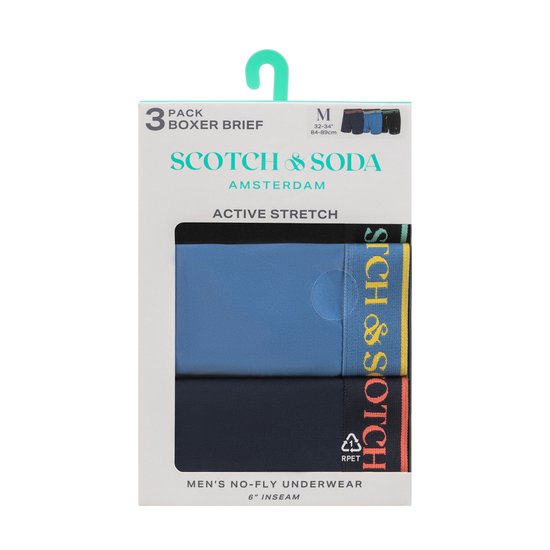 L NAVY LIGHT BLUE 416 SSSP25M158807 3er-Pack Boxershorts FASHION BOX UK Scotch and Soda