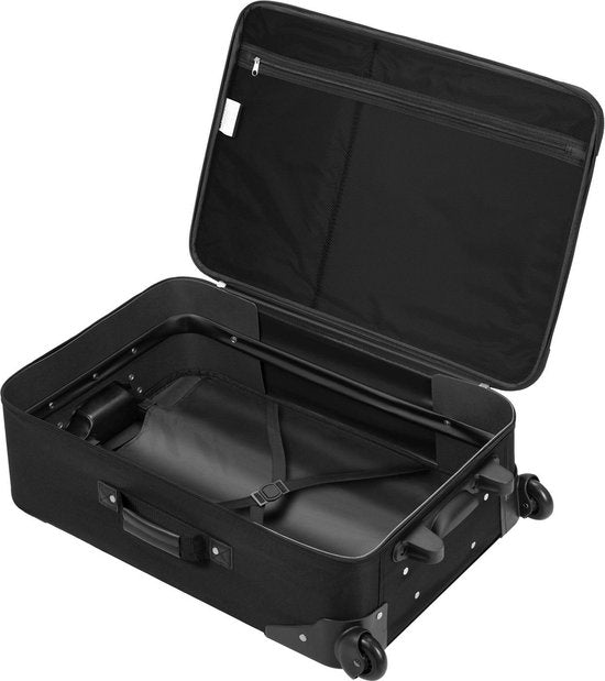 Juskys Trolley-Reisekoffer-Set / Kofferset Athen - 5-teilig - Schwarz