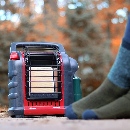Mr Heater Tragbarer Gasherd - Gasheizung mit Gasflasche - Camping Gasherd - Schwarz/Rot