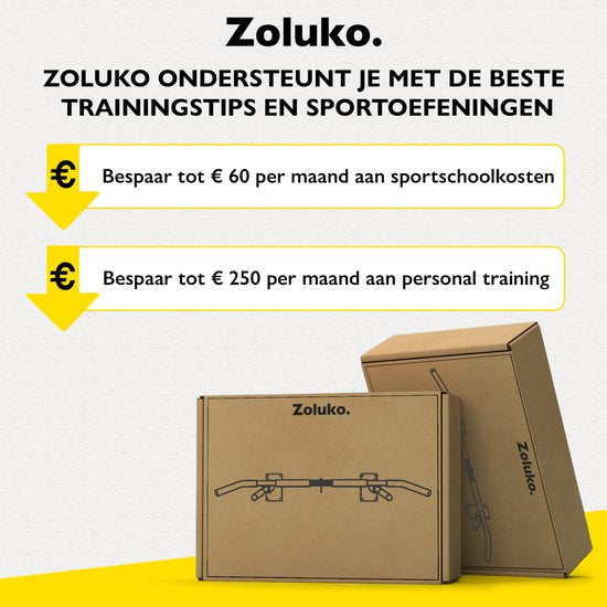 Zoluko Professional Klimmzugstange Wandhalterung - 150kg Belastbarkeit - Inkl. E-Book - Einfache Montage - Klimmzugstange Fitness - Klimmzugstation für den Heimsport - Klimmzugstange - Schwarz