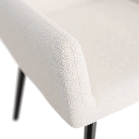 Sessel / Liegestuhl Odense - Beige - Bouclé-Stoff
