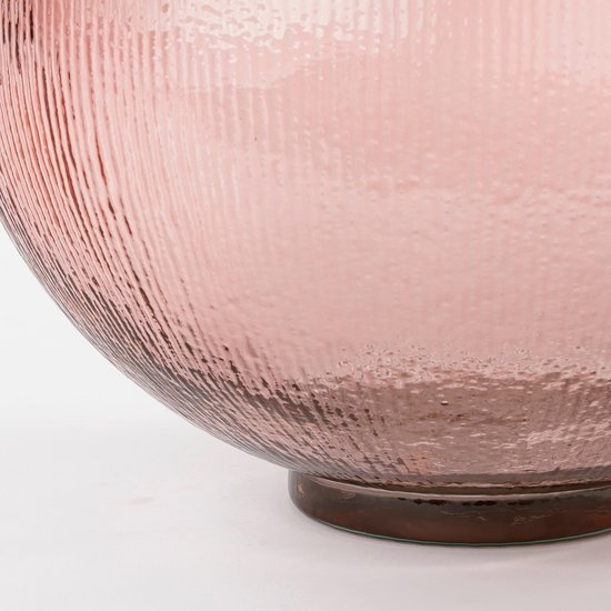 Mica Decorations Firenza Flaschenvase - H42 x Ø34 cm - Recyceltes Glas - Hellrosa