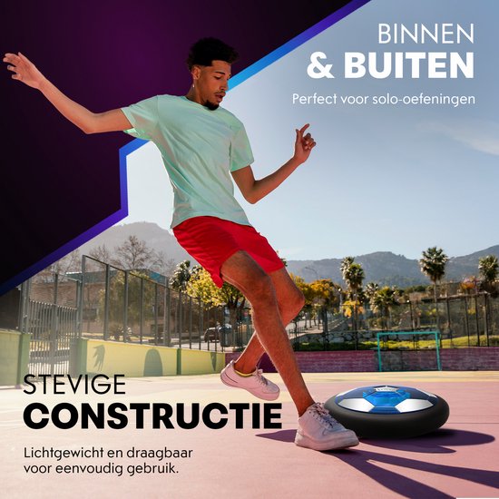 Tech Essentials Hover Ball - 18cm - Led-Beleuchtung - Wiederaufladbar - Hover - Soft Indoor Fußball - Indoor Air Toy Ball - Kinder