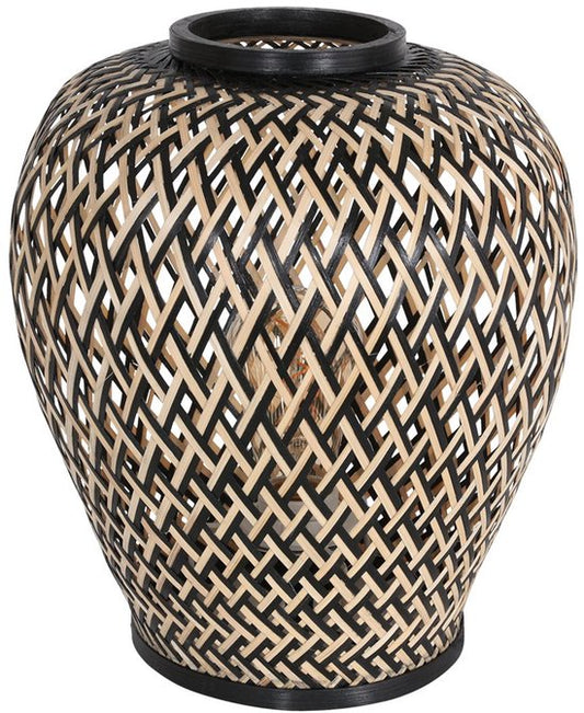 Steinhauer Tischlampe Maze – naturfarben – Metall – 30 cm – E27-Fassung – 3131BE