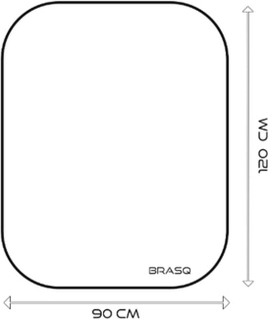 BRASQ Rechteckige Stuhlmatte CM100 - Transparent - 90x120 cm - Hochwertiges PVC - Bodenschutz für harte Böden
