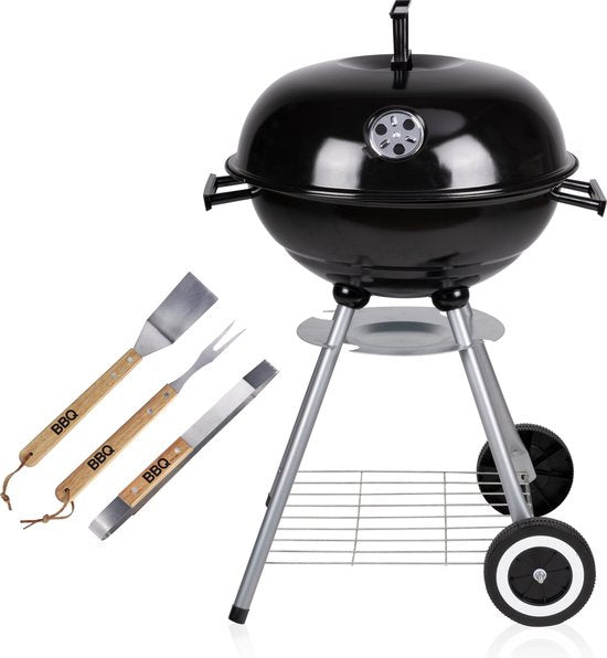 Lone Star Barbecue - Holzkohle-BBQ - Kugelgrill - isolierte Griffe - Belüftungssystem - herausnehmbare Ascheauffangschale