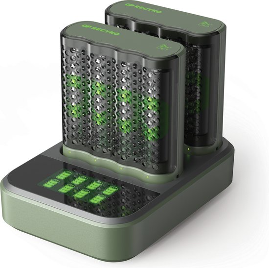 GP ReCyko M451D - Schnell-Ladegerät AA/AAA + wiederaufladbare Batterien 8xAA 2600mAh + Docking Station