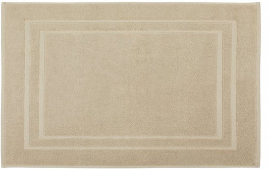 DoubleDry Hotel-Badematte 50 x 80 cm – 100 % Baumwolle – Weich und saugfähig – Beige-Taupe