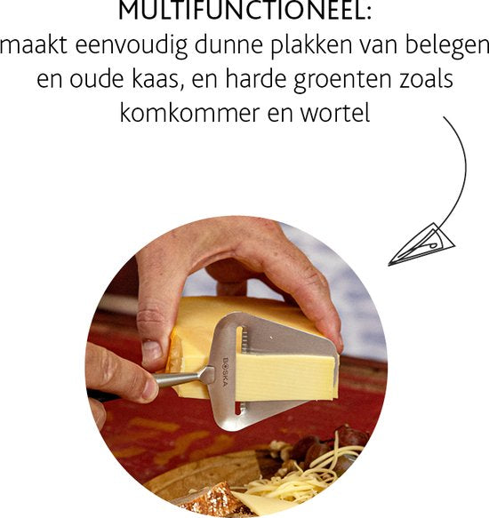 Boska Käsehobel Milano+ - Käsehobel für Hartkäse - Spülmaschinengeeignet - Käsehobel Schwarz - Geschenkideen - Küchenartikel - Küchenzubehör - 10 Jahre Garantie