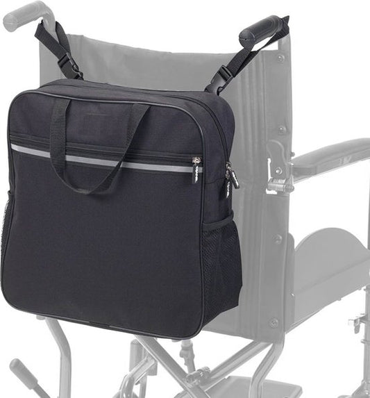 Alyze Rollstuhltasche mit Reflexionsstreifen - Wasserdicht -Große Aufbewahrungstasche - Geeignet für Rollstuhl, Scooter & Rollator - schwarz - Rollstuhlzubehör