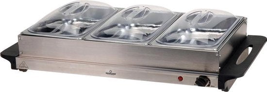 Excellent Electrics - Elektrischer 2 in 1 Buffetwärmer aus Edelstahl (300W)