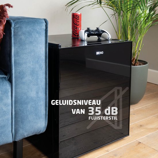 BREND BR-2240 Thermoelektrischer Mini-Kühlschrank - 44 Liter - Flüsterleise 35 dB - LED - Energieeffizient - Für Schlafzimmer, Büro oder Camping
