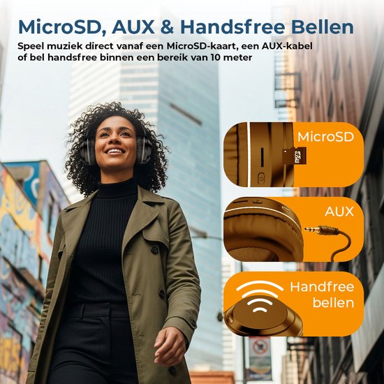Denver Bluetooth-Kopfhörer - Aktive Geräuschunterdrückung - Drahtlos - Freisprecheinrichtung - BTN211 - Modell 2026