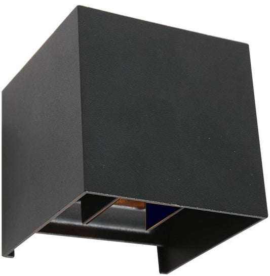 Wandleuchte Muro 3098ZW Schwarz – Modern – Kunststoff, Metall – Kompakte Abmessungen 11 x 11 x 11 cm – Steinhauer