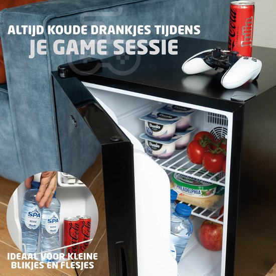 BREND BR-2240 Thermoelektrischer Mini-Kühlschrank - 44 Liter - Flüsterleise 35 dB - LED - Energieeffizient - Für Schlafzimmer, Büro oder Camping