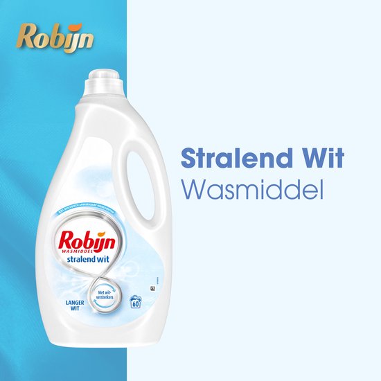 Robijn – Flüssigwaschmittel – Strahlendes Weiß – 60 Waschgänge
