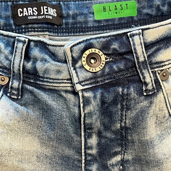 Cars Jeans Herren BLAST Slim Fit BLAU SCHWARZ - Größe 36/34