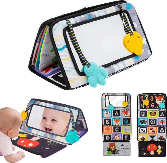 Montiplay® Tummy Time Baby - Kisper Buch Baby - Montessori Spielzeug - Lernspielzeug - Tummy Time - Sensory - Playmat