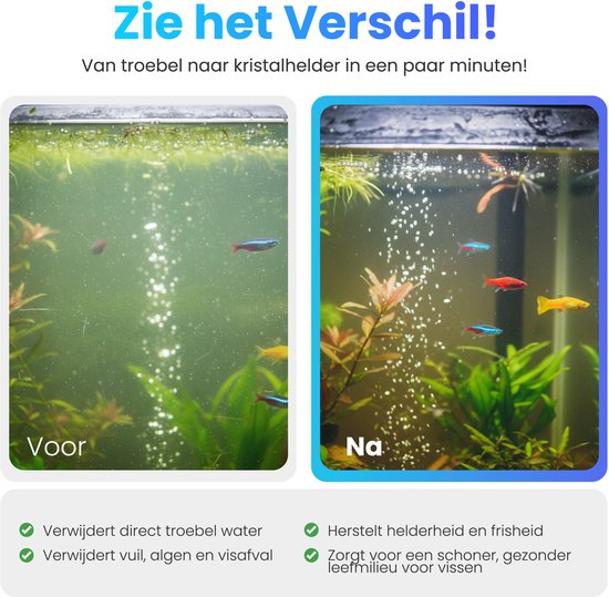 Pawesome - Aquarium Staubsauger - Bodenreiniger - Kiesreiniger Aquarium - Bodenstaubsauger - Batteriefrei