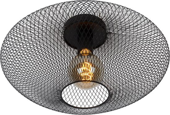 Lucide MESH – Deckenleuchte – Ø 45 cm – 1xE27 – Schwarz
