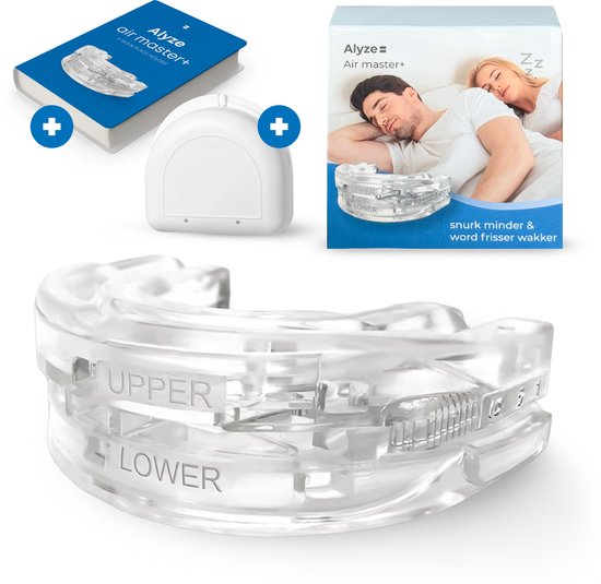 Anti-Schnarch-Bandage - PRO+ - Inkl. Box & Ebook - Verstellbar - Für eine gute Nachtruhe - Zahn-Bonbon - Zahn-Bonbon - Transparent BPA frei - Alyze