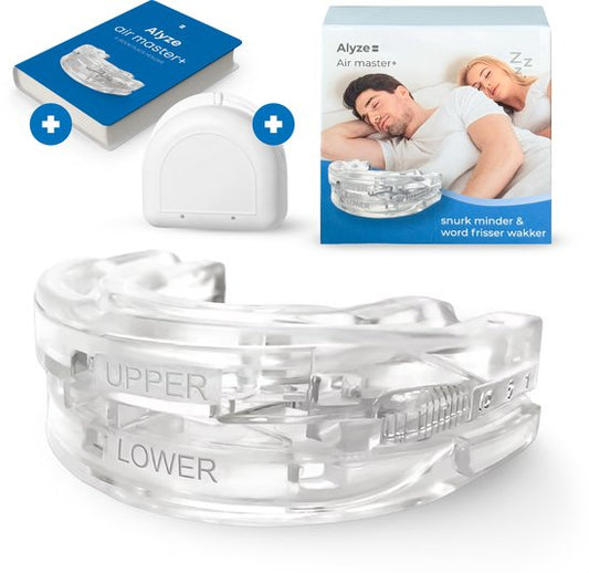 Anti-Schnarch-Bandage - PRO+ - Inkl. Box & Ebook - Verstellbar - Für eine gute Nachtruhe - Zahn-Bonbon - Zahn-Bonbon - Transparent BPA frei - Alyze