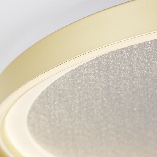 Brilliant Quito - Deckenleuchte - LED 30W - 42cm - Gold Design - Glitzereffekt - 3-stufig dimmbar