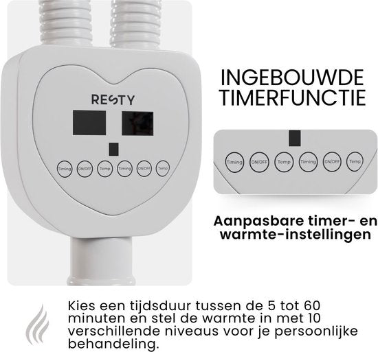 Resty® Infrarot-Lampe - 550W - Rotlichttherapie - Wärmelampe - Timer - Extra stabiler Fuß - Doppelkopf