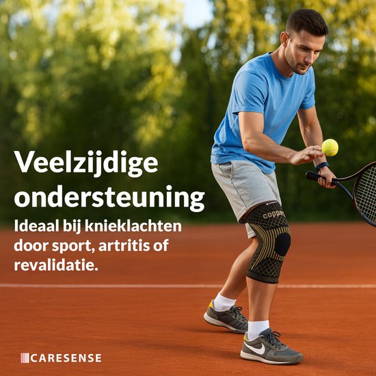 Caresense Kniestütze - Patella-Bandage - Bei Arthritis - Linderung von Gelenkschmerzen - Kniestütze für Erwachsene - Größe L