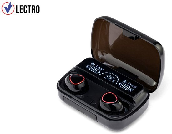 Vlectro - Bluetooth-Kopfhörer mit Ladeetui zum Aufladen Ihres Smartphones - 1 Set