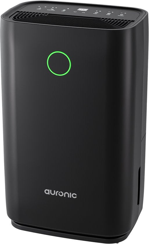 Auronic Luftentfeuchter - Compact Series - 20L pro Tag - Waschtrockenfunktion - Schlafzimmer, Badezimmer und Wohnzimmer - Feuchtigkeitsentferner für den Haushalt - Schwarz