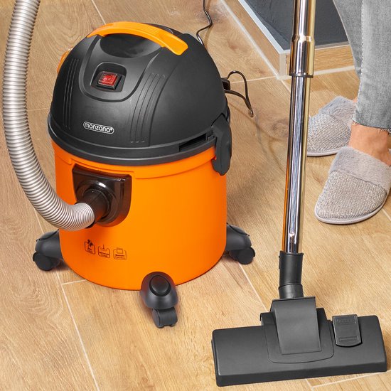 Monzana Nass- und Trockensauger - 1200W 15L Behälter - Schwarz/Orange