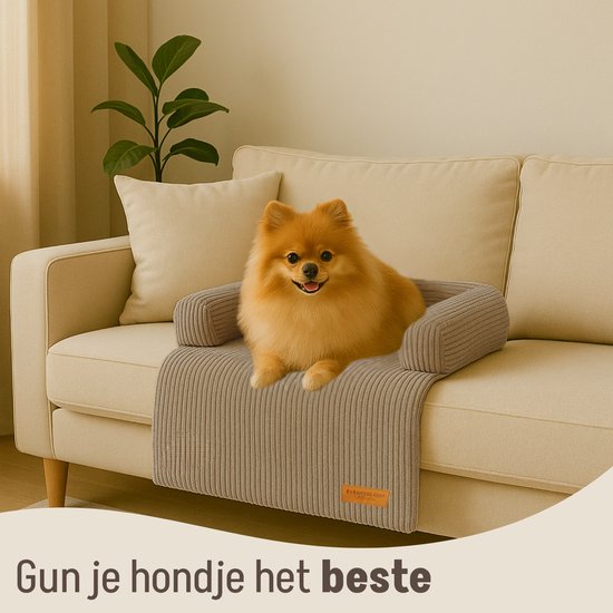 By Cee Cee Original Hundedecke Bank - Hundedecke Bank - Hundekorb - Premium - Vollständig reißfest - Rippengewebe - Mocha Taupe - 75x90 - Größe S