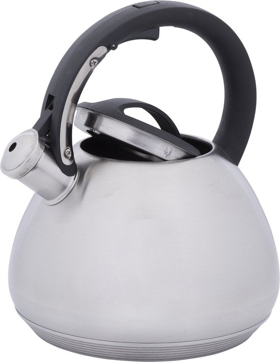 Resto Lyra Pfeifkessel Wasserkocher - 2,7L - Edelstahl - Teekessel - Induktion - Grau