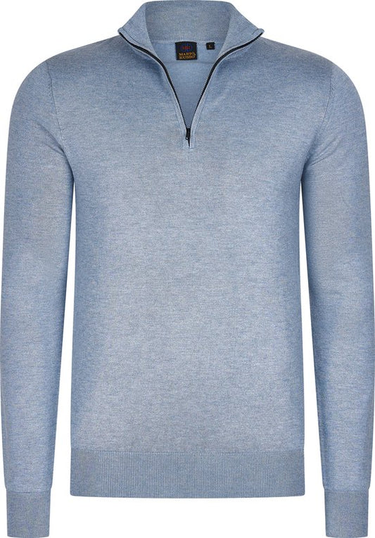 Mario Russo Mario Russo Half Zip Pullover hellblau L