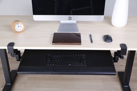 Tastaturablage unter dem Schreibtisch - Tastaturhalter - Tastaturablage - Tastatur unter dem Schreibtisch - Tastaturablage - ergonomisches Sitzen - höhenverstellbar und ausziehbar