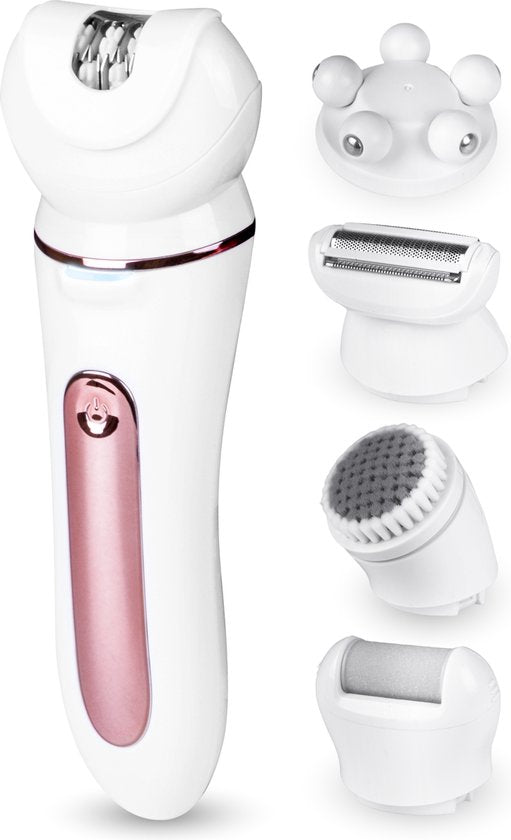 Nuvance - Epilierer Damen - Epilierer Gesicht - 5 Aufsätze - Epilierer - Gesicht Reiniger - Gesicht Epilierer weiblich - Epilierer - Usb wiederaufladbar