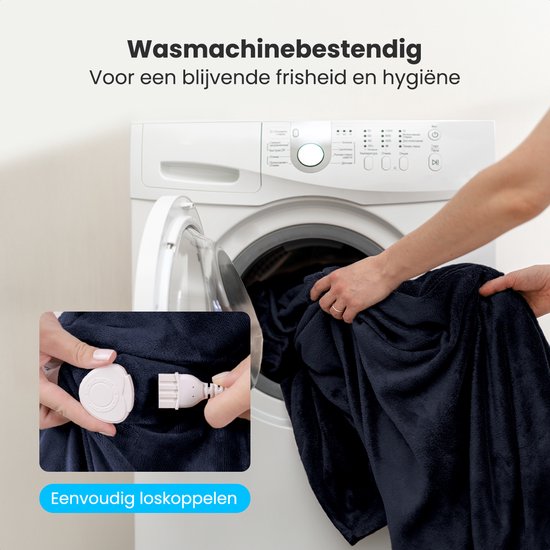 Auronic Electric Blanket - Wärmedecke - Sherpa Fleece - 9 Wärme- und Timer-Einstellungen - Decke - 200x180 - 2 Personen - Blau
