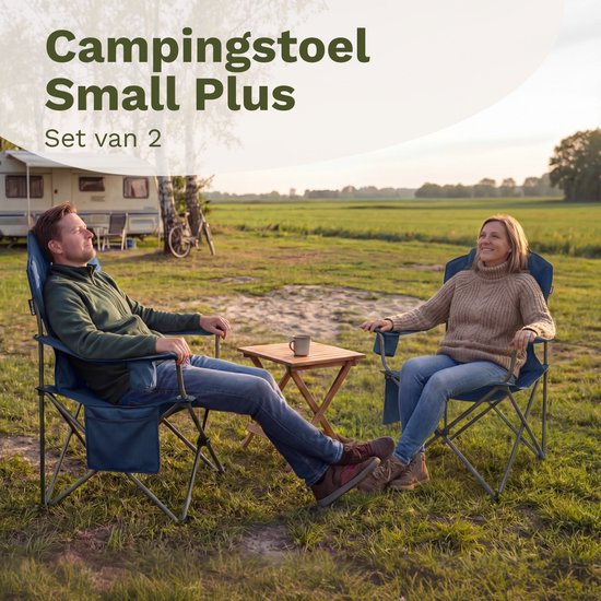 TRVLMORE Campingstühle XXL - klappbar - 2er-Pack - 160KG Tragkraft - Inkl. Tragetasche - Klappstuhl - Angelstuhl - Campingstuhl - Klappstuhl - Blau