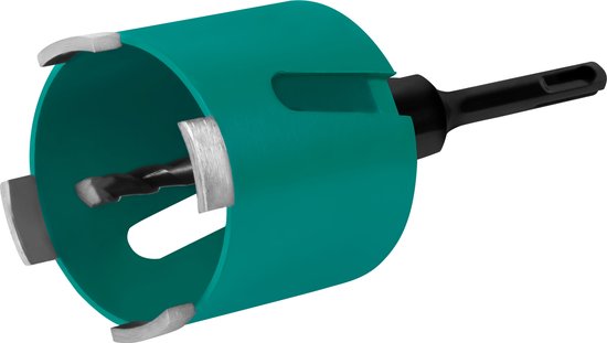 VONROC Diamant-Kastenbohrer SDS-Plus - 82mm - Universal - Inkl. Diamantbohrkrone, Zentrierbohrer, Extrusionsstift und SDS-plus Adapter