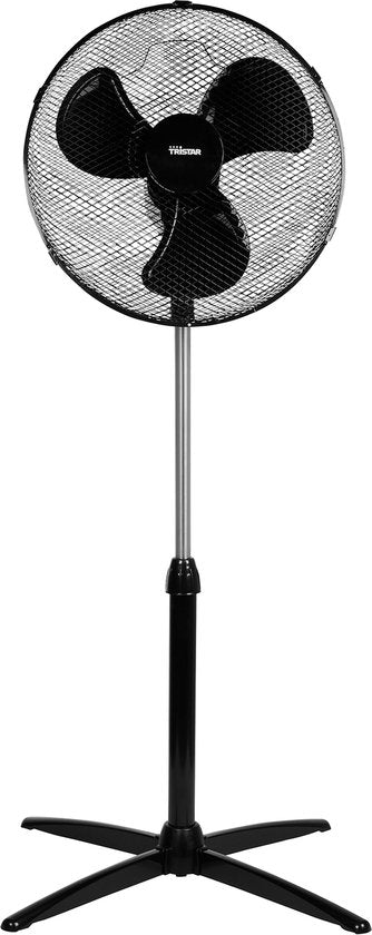 Standventilator 40 cm - 45W - 3 Geschwindigkeiten - 85° Oszillation - Höhenverstellbar - Tristar VE-5756 - Schwarz