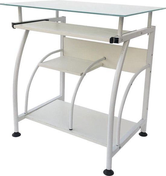 Schreibtisch Laptop-Computertisch - platzsparend - 70 cm x 50 cm - weiß