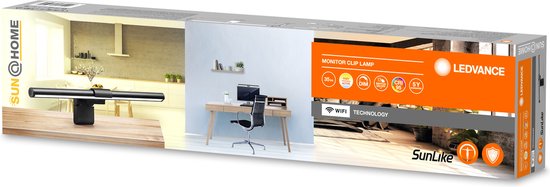 LEDVANCE-Leuchte: für Computermonitor, SunHome Office Light / 2,5 W, 5 V, Abstrahlwinkel: 11°, Tunable White, 22 … 5 K, Gehäusematerial: Kunststoff, IP2-