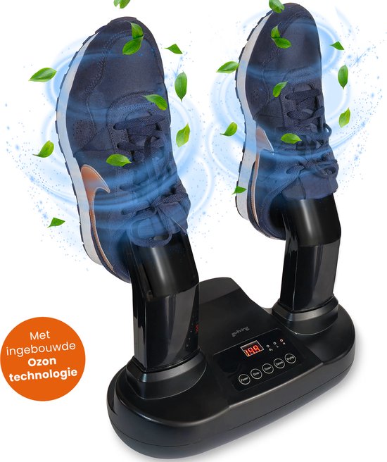 Goliving Schuhtrockner Ozone - 40 x 32 cm - Schuherfrischer - Schuhtrockner - Trocknungsfunktion - Elektrisch - Schwarz