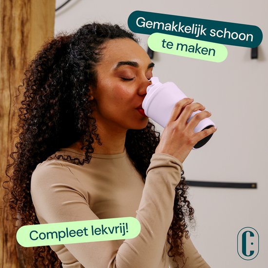 Castagnola Thermosbecher - Kaffeebecher To Go - Reisebecher für Kaffee und Tee - Teebecher - 380 ML - Edelstahl - Violett