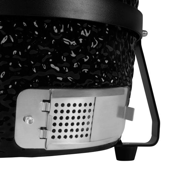 VONROC - BBQ - Kamado - 13" - Mit Schutzhaube, Tellereinleger & Sockel - Holzkohlegrill - Keramik